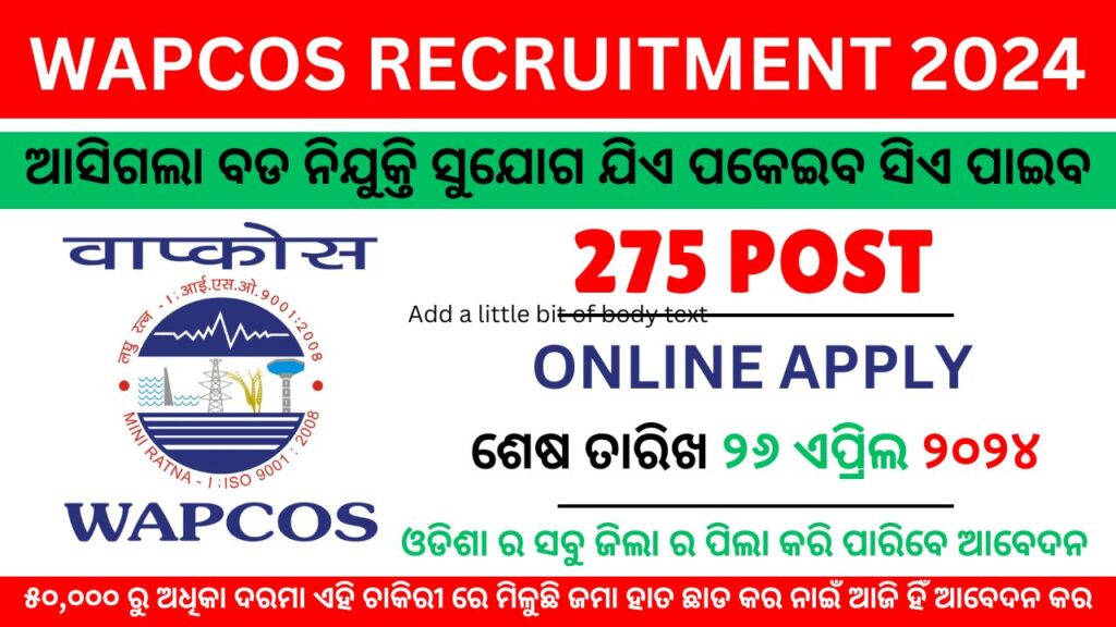 WAPCOS Limited Recruitment 2024 | Latest Job Update 2024 | Great Opportunity Hurry Up