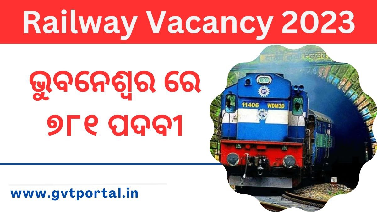 Bhubaneswar Railway Recruitment 2023 | Apply now For 781 Railway Job